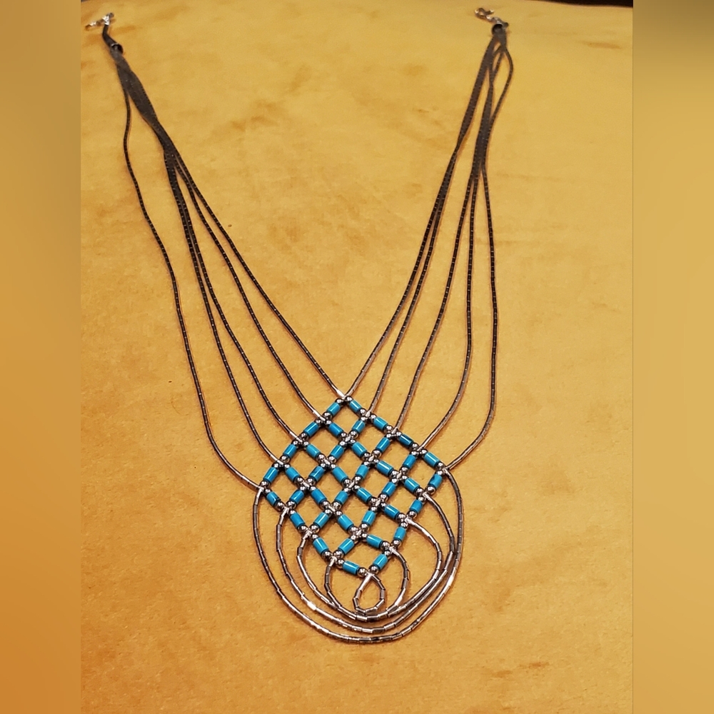 Native American Navajo Sterling Silver Necklace